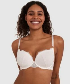 Tia Plunge Contour Bra - Ivory -BRAS N THINGS Shop tia plunge contour bra ivory 00754107