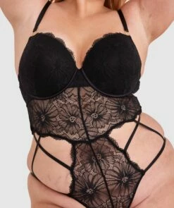 Tia Push Up Bodysuit - Black -BRAS N THINGS Shop tia push up bodysuit black 01441002 10