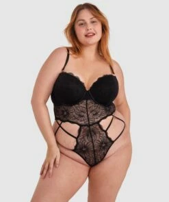 Tia Push Up Bodysuit - Black -BRAS N THINGS Shop tia push up bodysuit black 01441002 5