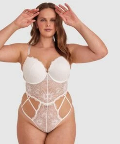 Tia Push Up Bodysuit - Ivory 8 Tia Push Up Bodysuit - Ivory -BRAS N THINGS Shop tia push up bodysuit ivory 01441003 10