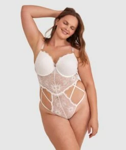 Tia Push Up Bodysuit - Ivory 9 Tia Push Up Bodysuit - Ivory -BRAS N THINGS Shop tia push up bodysuit ivory 01441003 5