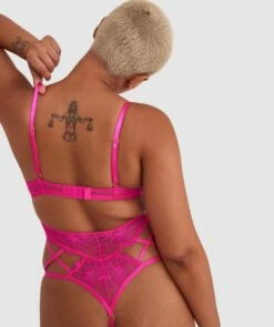 Tia Push Up Bodysuit - Pink -BRAS N THINGS Shop tia push up bodysuit pink 01441001 6