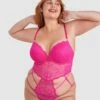 Tia Push Up Bodysuit - Pink