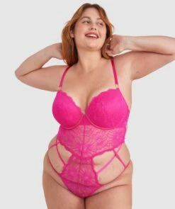 Front Page 42 Tia Push Up Bodysuit - Pink