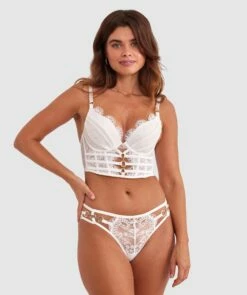 Vamp A Love Affair Brazilian Knicker - Ivory -BRAS N THINGS Shop vamp a love affair brazilian knicker ivory 01283102 9