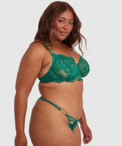 Vamp Ain't No Other Full Cup Underwire Bra - Green -BRAS N THINGS Shop vamp ain t no other full cup underwire bra green 01425801 7