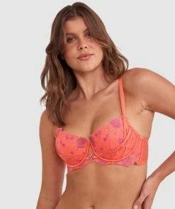 Vamp Can't Get Enough Double Push Up Bra - Orange