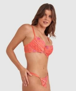 Vamp Can't Get Enough Double Push Up Bra - Orange -BRAS N THINGS Shop vamp can t get enough double push up bra orange 01426201 15