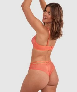 Vamp Can't Get Enough Underwire Bra - Orange -BRAS N THINGS Shop vamp can t get enough underwire bra orange 01373202 12