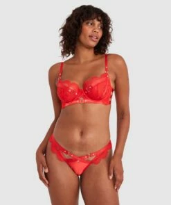 Vamp Don't You Dare Brazilian Knicker - Red 8 Vamp Don't You Dare Brazilian Knicker - Red -BRAS N THINGS Shop vamp don t you dare brazilian knicker red 01454901 2