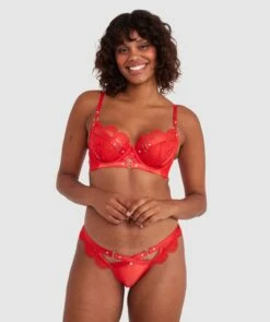 Vamp Don't You Dare Brazilian Knicker - Red 10 Vamp Don't You Dare Brazilian Knicker - Red -BRAS N THINGS Shop vamp don t you dare brazilian knicker red 01454901 4