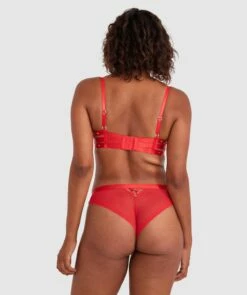 Vamp Don't You Dare Underwire Bra - Red -BRAS N THINGS Shop vamp don t you dare underwire bra red 01486201 2