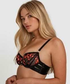 Vamp Drive Em Wild Underwire Bra - Black/Red -BRAS N THINGS Shop vamp drive em wild underwire bra black red 01400901 10