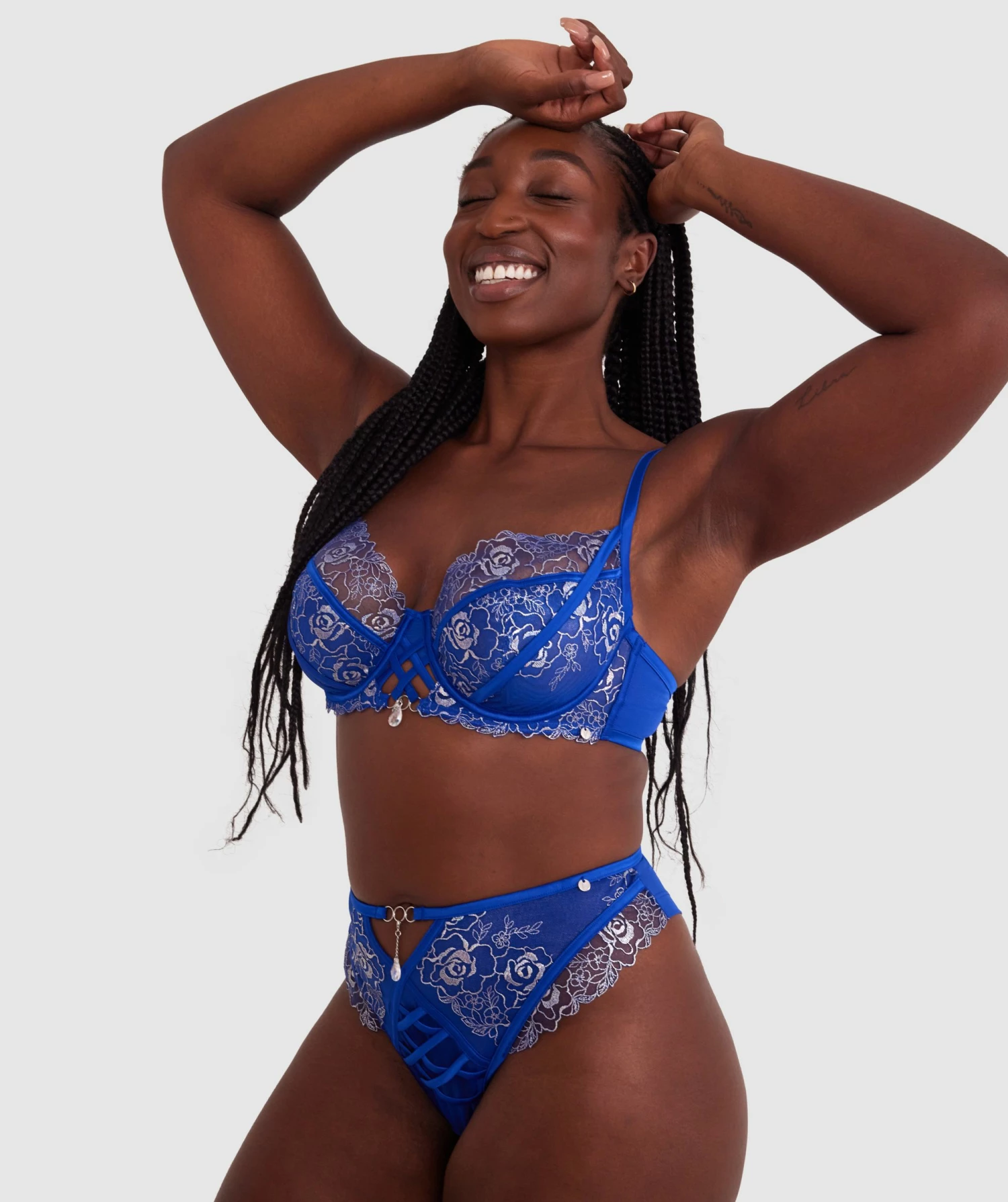 Vamp Enjoy Lovebirds High Waist Brief - Cobalt Blue 3 Vamp Enjoy Lovebirds High Waist Brief - Cobalt Blue - Image 3