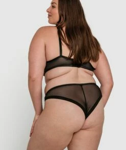 Vamp Enjoy Lovebirds High Waist Knicker - Black -BRAS N THINGS Shop vamp enjoy lovebirds high waist knicker black 01348702 5