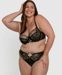 Vamp Enjoy Lovebirds High Waist Knicker - Black