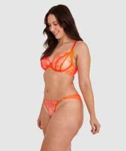 Vamp Flaming Hearts Brazilian Knicker - Orange 8 Vamp Flaming Hearts Brazilian Knicker - Orange -BRAS N THINGS Shop vamp flaming hearts brazilian knicker orange 01455601 2
