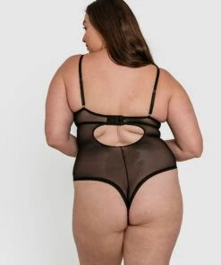 Vamp Glow Getter Push Up Half Cup Bodysuit - Black -BRAS N THINGS Shop vamp glow getter push up half cup bodysuit black 01400101 5