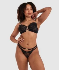 Vamp Midnight Mischief Brazilian Knicker - Black -BRAS N THINGS Shop vamp midnight mischief brazilian knicker black 01450301 7