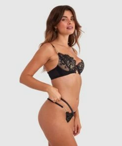 Vamp Midnight Mischief Push Up Bra - Black -BRAS N THINGS Shop vamp midnight mischief push up bra black 01450001 6