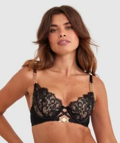 Vamp Midnight Mischief Push Up Bra - Black