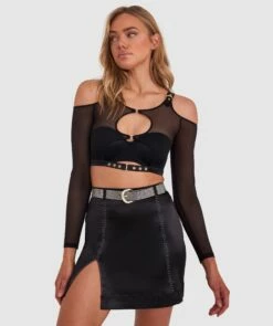 Vamp Relentless Mini Skirt - Black -BRAS N THINGS Shop vamp relentless mini skirt black 01428002 10