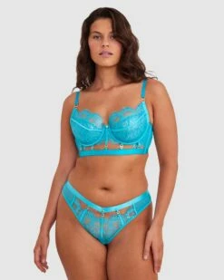 Vamp Sea Vixen High Waist Brazilian Knicker - Teal -BRAS N THINGS Shop vamp sea vixen high waist brazilian knicker teal 01458901 9