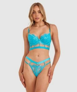 Vamp Sea Vixen V String - Teal -BRAS N THINGS Shop vamp sea vixen v string teal 01458801 14