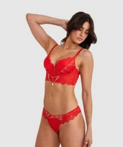 Vamp She's A Vamp Brazilian Knicker - Red 9 Vamp She's A Vamp Brazilian Knicker - Red -BRAS N THINGS Shop vamp she s a vamp brazilian knicker red 01428301 11
