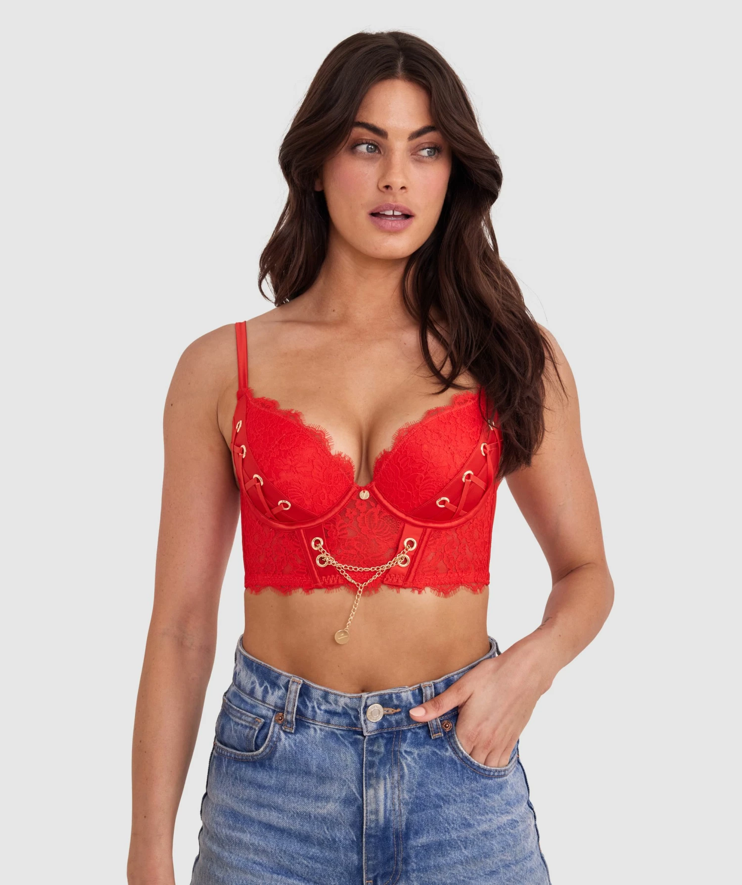 Vamp She's A Vamp Double Push Up Bra - Red 4 Vamp She's A Vamp Double Push Up Bra - Red - Image 4
