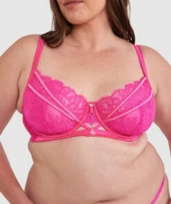 Vamp Showthang Full Cup Balconette Bra - Fuchsia Pink -BRAS N THINGS Shop vamp showthang full cup balconette bra fuchsia pink 01428501 5