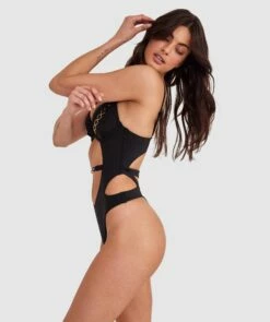 Vamp Swim Buckle Up Baby Contour One Piece - Black -BRAS N THINGS Shop vamp swim buckle up baby contour one piece black 01423501 5