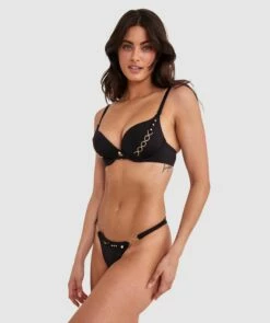 Vamp Swim Buckle Up Baby V String - Black -BRAS N THINGS Shop vamp swim buckle up baby v string black 01423201 1