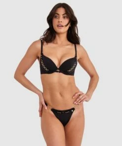 Vamp Swim Buckle Up Baby V String - Black -BRAS N THINGS Shop vamp swim buckle up baby v string black 01423201 2
