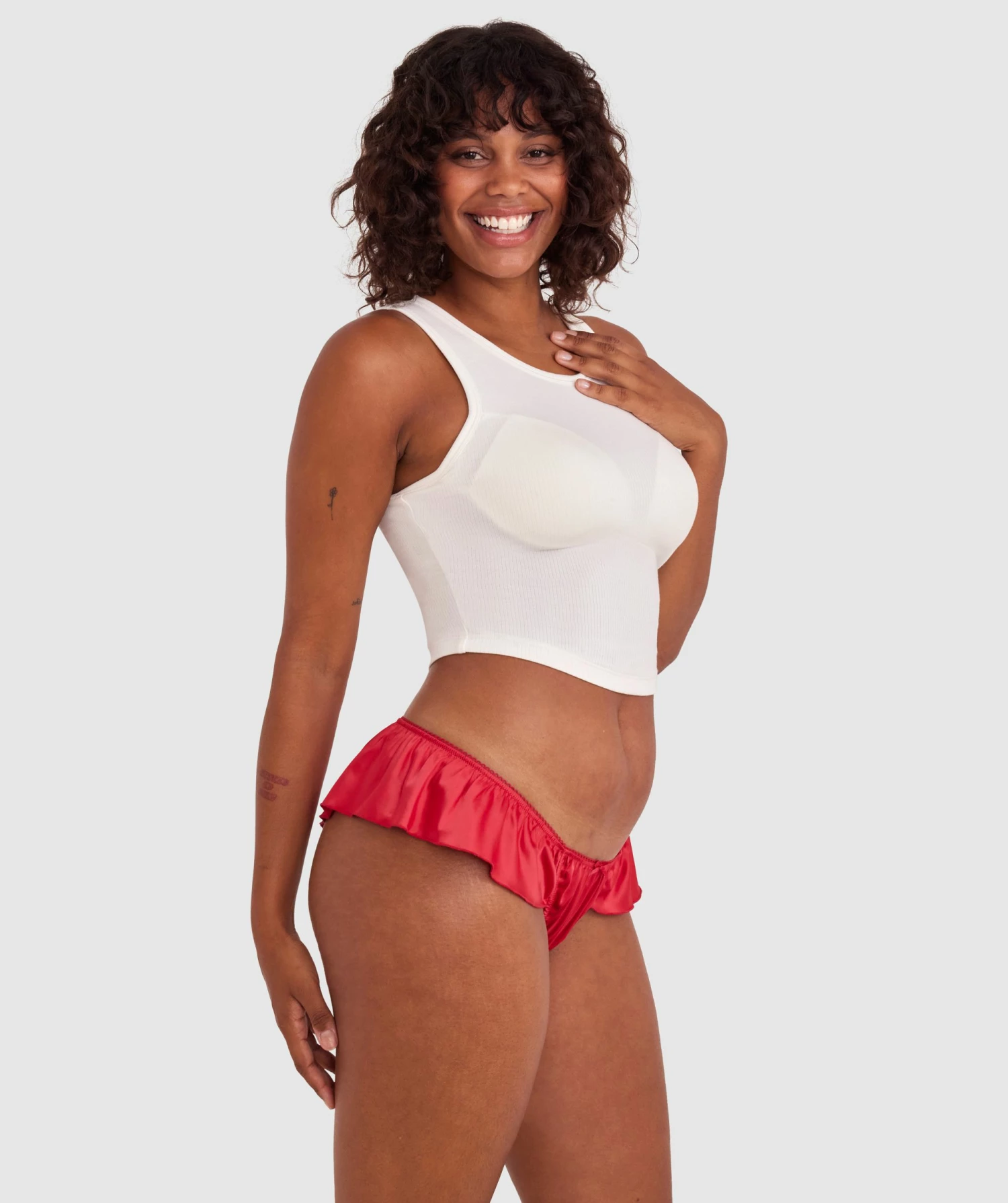 Vivienne Brazilian Knicker - Red 3 Vivienne Brazilian Knicker - Red - Image 3