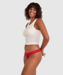 Vivienne High Leg V String - Red -BRAS N THINGS Shop vivienne high leg v string red 01483901 2