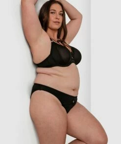 Ysabel High Cut Brazilian Knicker - Black -BRAS N THINGS Shop ysabel high cut brazilian knicker black 01351401 5