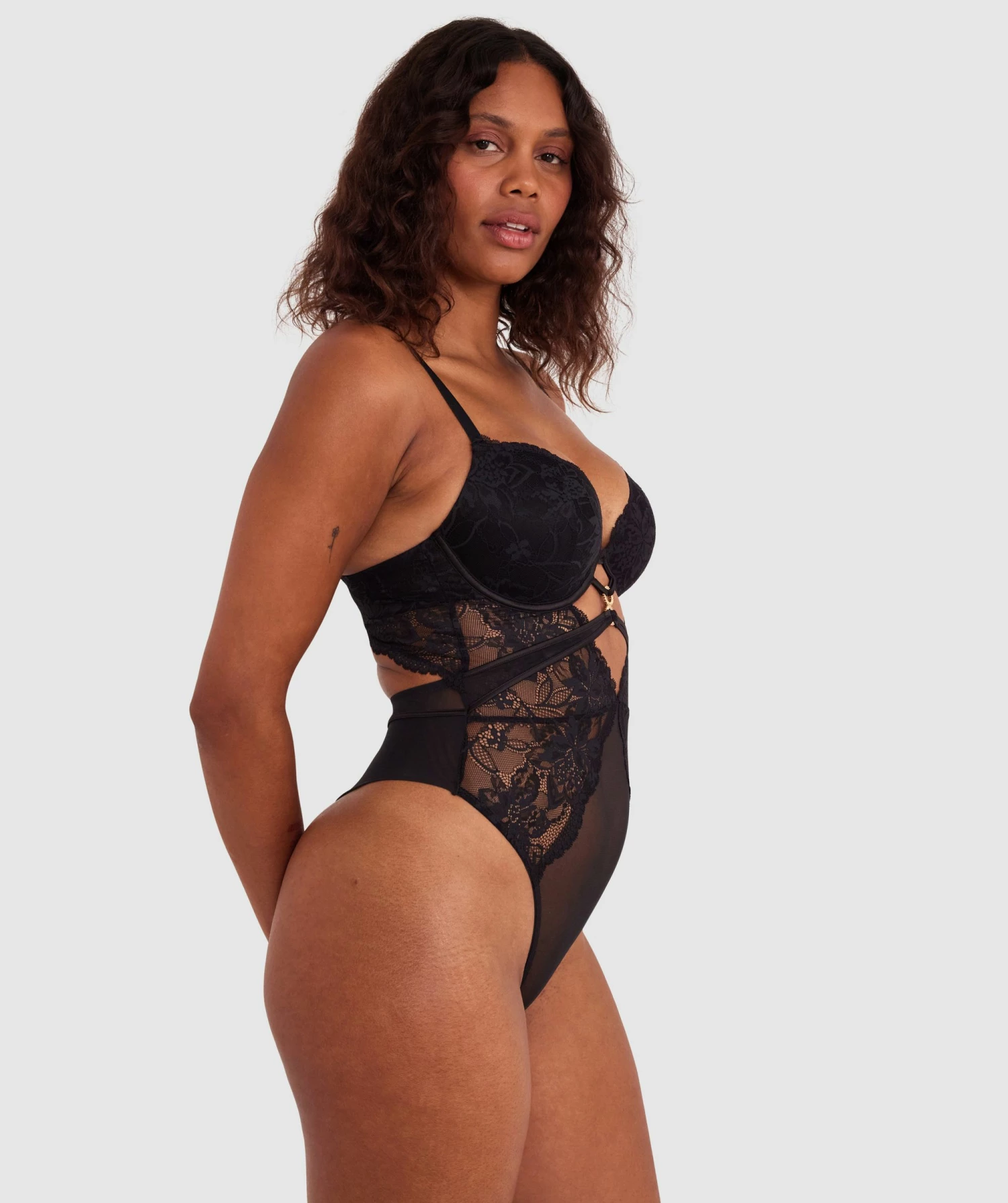 Zara Push Up Bodysuit - Black 3 Zara Push Up Bodysuit - Black - Image 3